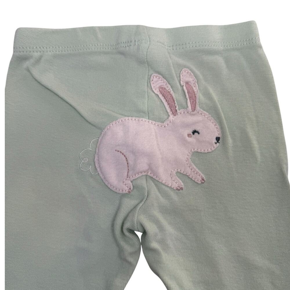 Carter's Bodysuit Bundle Baby Girl Bunnies Green 9 Months - Picture 8 of 9